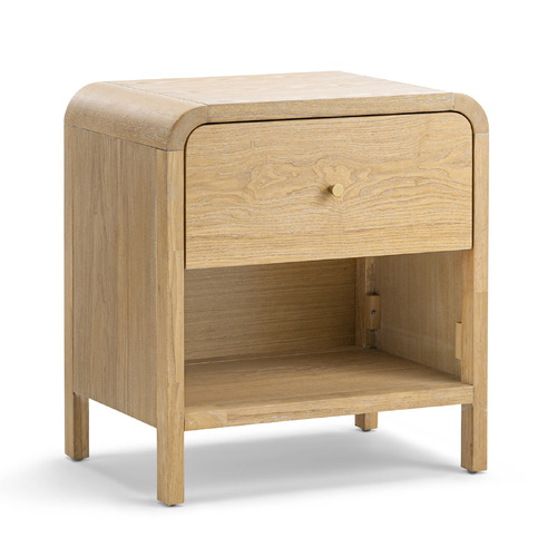 Riley 1 Drawer Bedside Table, Natural Ash