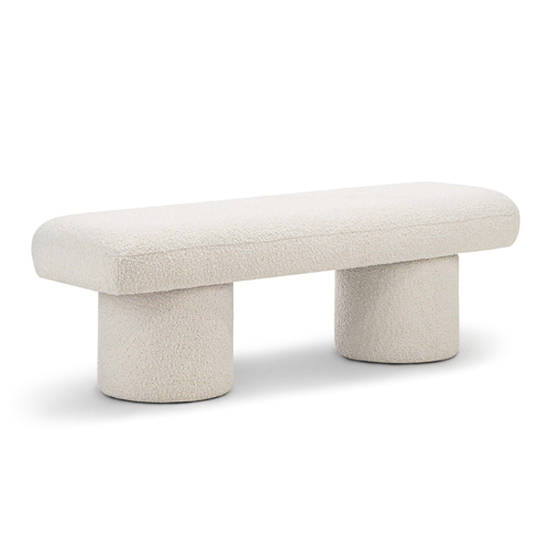 Nico 140cm Bench Seat, Cream Boucle